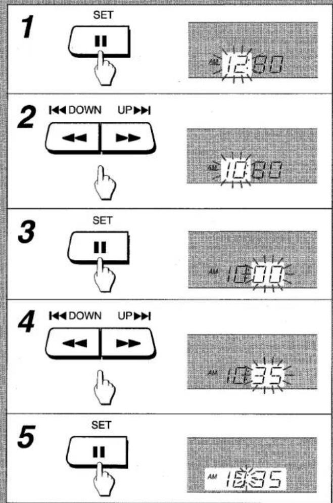 AIWA NSXV52 - SETTING THE CLOCK - 2