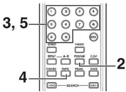 YAMAHA CDX397MK2 - 手动磁带编程(对於Audio CD) - 1