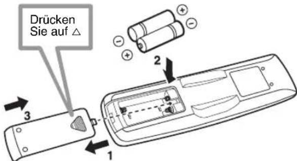 YAMAHA CDX397MK2 - Einlagen der Batterien - 1
