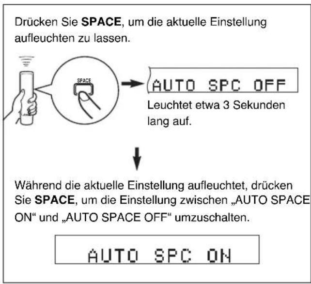 YAMAHA CDX397MK2 - Automatisches Einfugen von Leerstellen - 1
