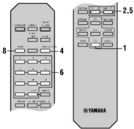 YAMAHA CDC585 - Handmatig programmeren van fragmenten voor opname op cassette - 1