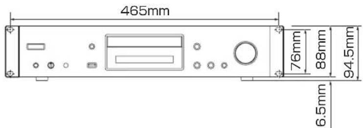 TASCAM CD240 - Dimensions - 3