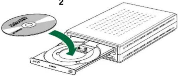YAMAHA CRW2200SX - Insertion d'un disque - 2