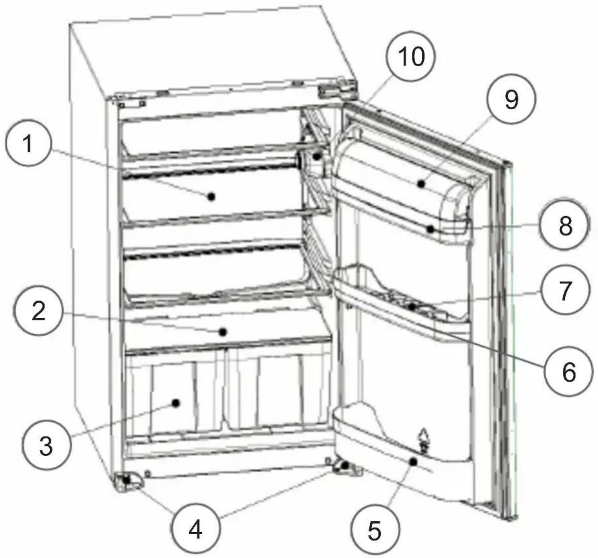 FAGOR 3FIS882 - ELEMENTS ET COMPARTIMENTS DE L'APPAREIL - 1