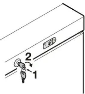 LIEBHERR GG 55511 - Fermer l'appareil à clé : - 1