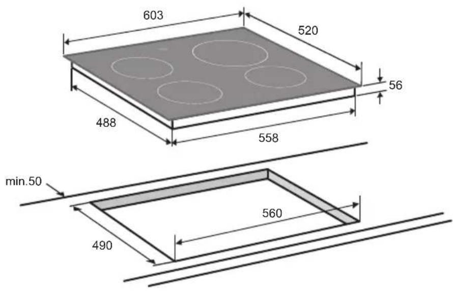 Pelgrim IDK464 - Installation dimensions - 1