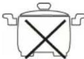 CLATRONIC EKI 3569 - Do not use the following types of pots : - 3