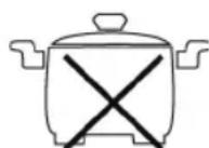 CLATRONIC EKI 3267 - Do not use the following types of pots: - 3