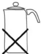 CLATRONIC EKI 3267 - Do not use the following types of pots: - 2