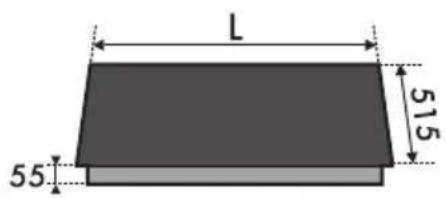SMEG SI5643D - Dimensions encastrement du plan de cuisson biseauté - 1