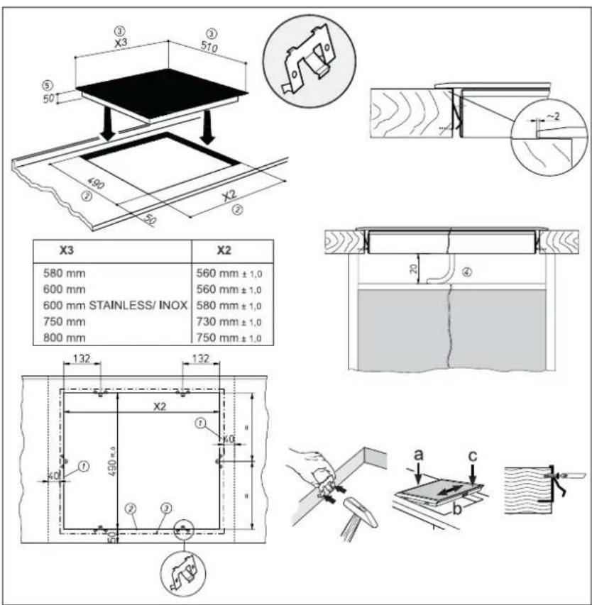 TEKA GKST 80 I4 - Working surface cut-out - 1