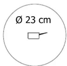 DE DIETRICH DTI309 - This 28 cm cooking zone: - 2