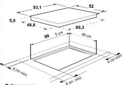 DE DIETRICH DTI309 - Installez votre table en toute sécurité - 4