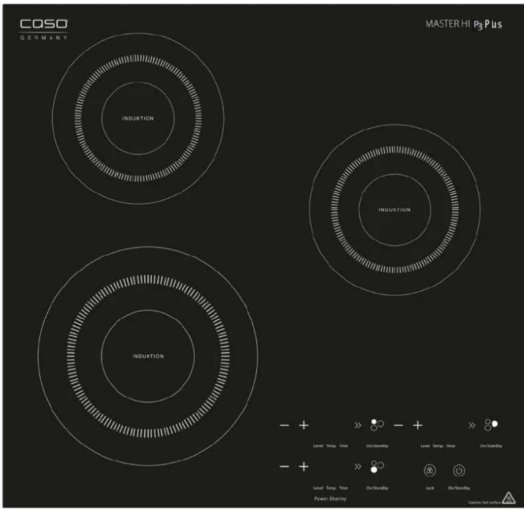 CASO Master HI P3 Plus - Placa de induccion con tres zonas de cocccion Master HI P3 Plus (2151) - 1