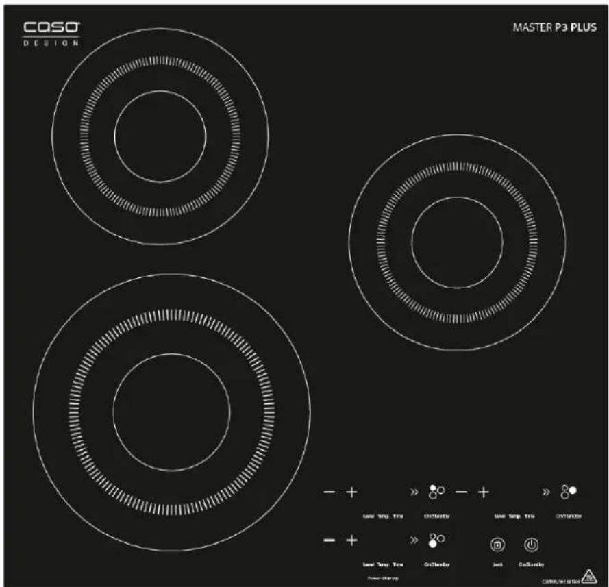 CASO Master P3 plus - Inductiekookplaat met 3 kookzones Master P3 Plus (2151) - 1