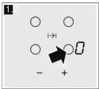 CONSTRUCTA CA421252 - Selecting the hotplate and the power level - 1