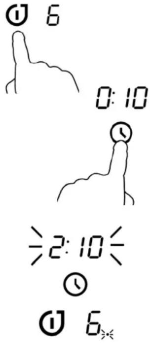 CASO Master E4 Slide - Si el temporizador está puesto para una zona: - 1