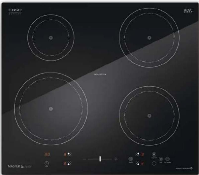 CASO Master E4 Slide - Cocina de inducción con 4 zonas Para el montaje Master E4 Slide - 1
