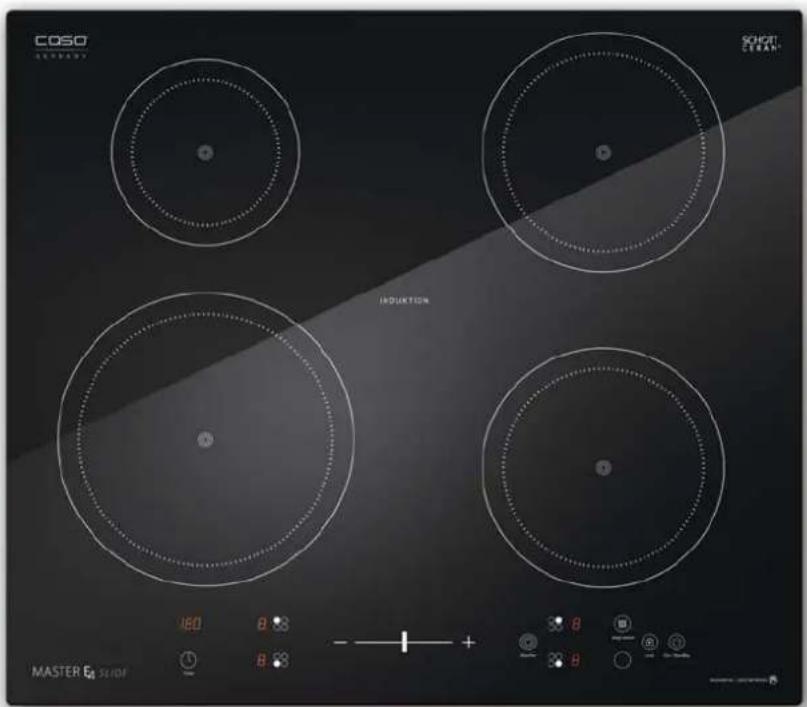 CASO Master E4 Slide - Cuiseur à Induction avec 4 plaques de cuisson pour le montage Master E4 Slide - 1