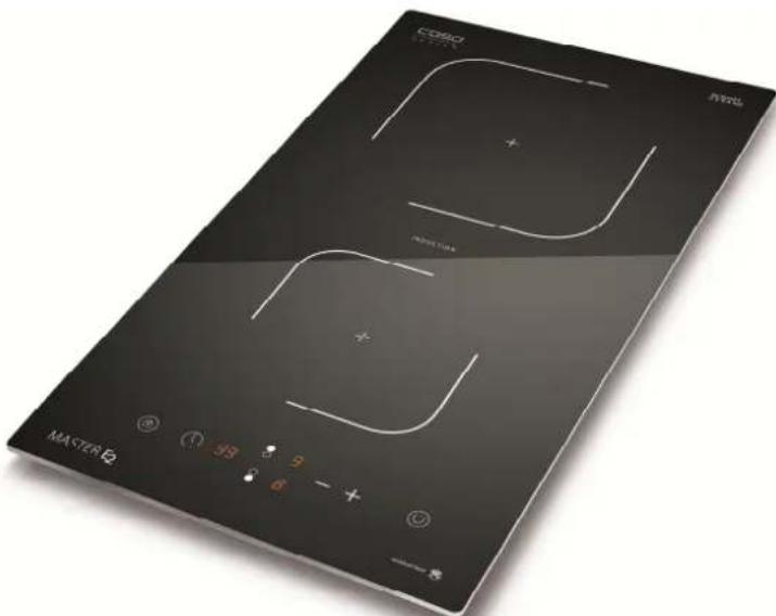 CASO Master E2 - Cuiseur à Induction avec deux plaques de cuisson pour le montage Master E2 - 1