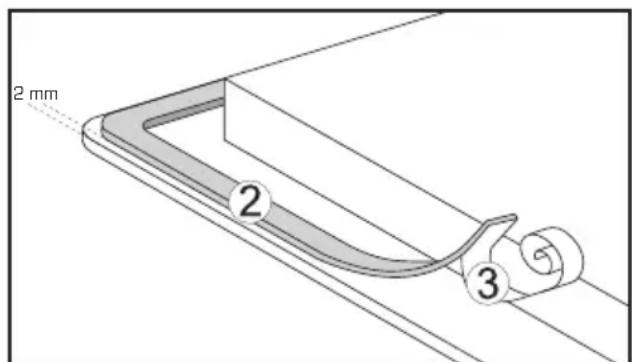 M-SYSTEM MI76 - Plaatsen van de waterdichte strip - 1