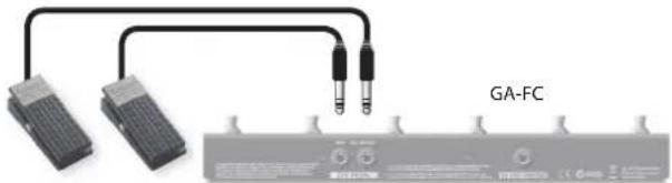ROLAND CUBE 40GX - Using the expression pedals - 1