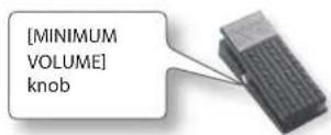 ROLAND CUBE 40GX - Setting MINIMUM VOLUME of an expression pedal - 1