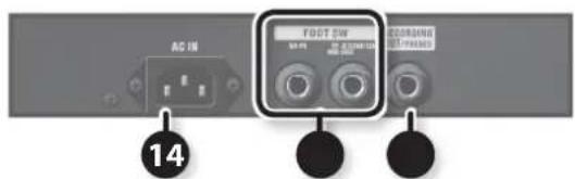 AC IN 14 FOOT SW AC INPUT 2.0Ω/10Ω AC OUT 5.0Ω/10Ω OUTPUT OUTPUT-FRASES