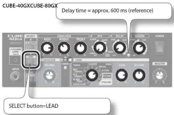 CUBE-40GXCUBE-80GX Delay time = approx. 600 ms (reference) SELECT button=LEAD