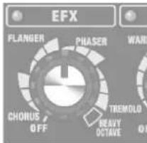 EFX FLANGER PHASER WARS CHORUS OFF TREMOLO BEAVY OCTAVE