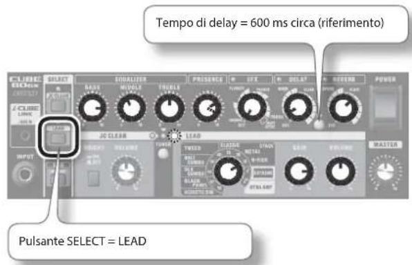 Tempo di delay = 600 ms circa (riferimento) Pulsante SELECT = LEAD