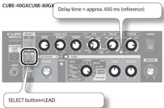CUBE-40GXCUBE-80GX Delay time = approx. 650 ms (reference) SELECT button=LEAD