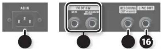 AC IN FOOT SW 23-41 OUT/WH/IN WBS 0.0 RECORDING OUT/WH/IN LINE OUT 16
