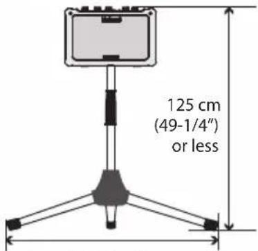 125 cm (49-1/4") or less