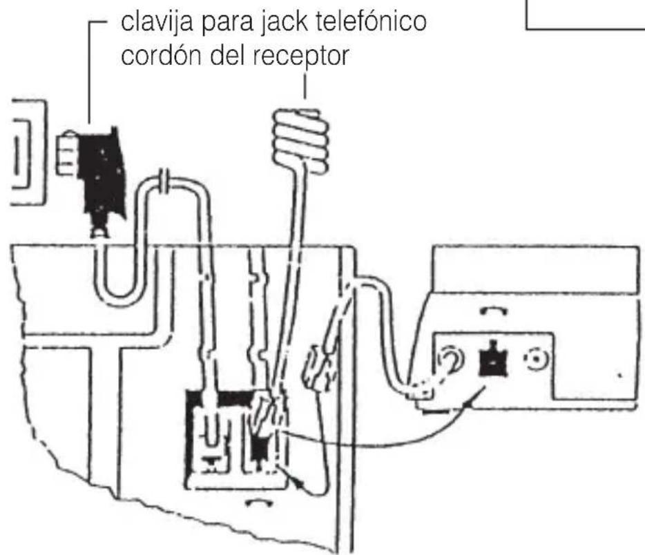 clavija para jack telefónico cordón del receptor