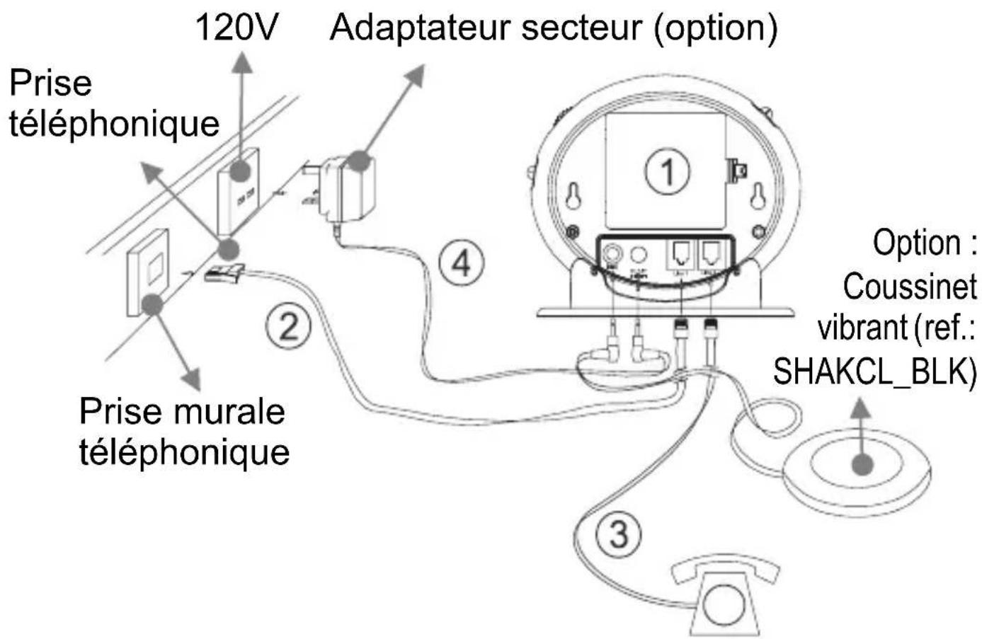 GEEMARC AMPLICALL 10 - Installation (voir dessin ci-dessous) - 1