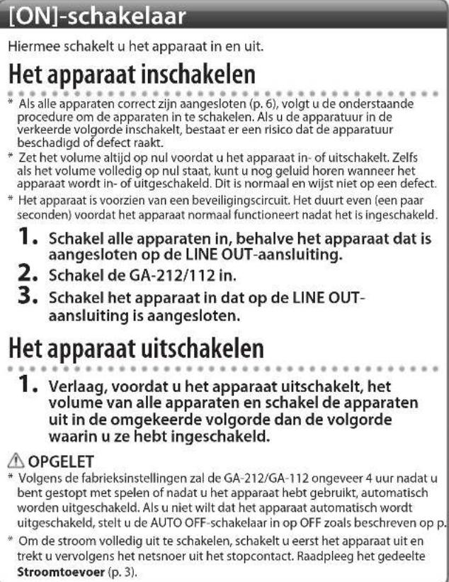 ROLAND GA112 - LED-lampjes van de regelaars - 4