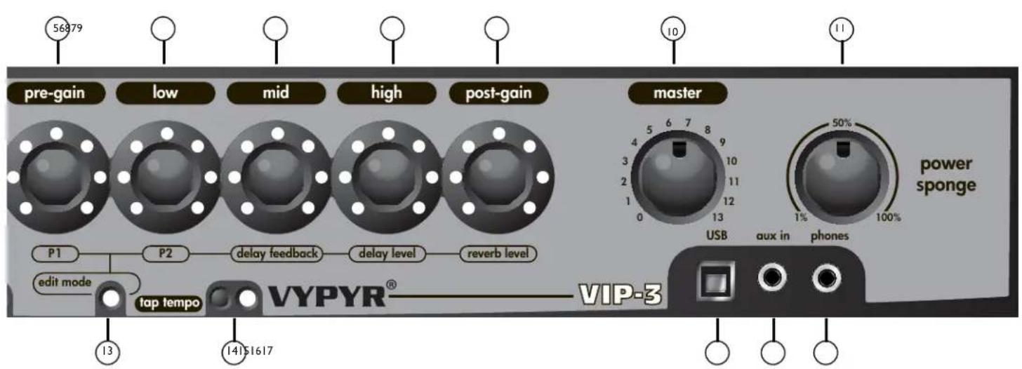 PEAVEY Vypyr VIP - VERSTÄRKER-DREHKNOPF - 1