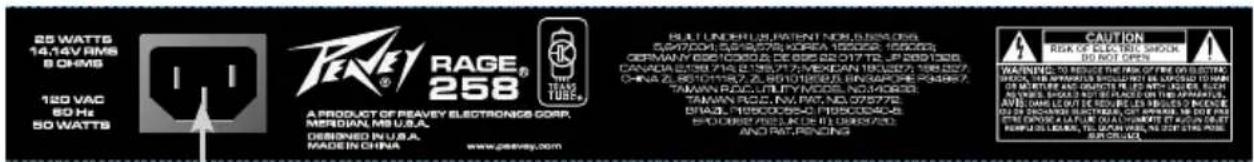 PEAVEY Rage 258 - EIN-/AUSSCHALTER POWER - 1