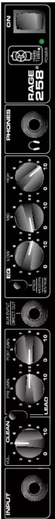 PEAVEY Rage 258 - Rage® 258 Configuración recomendada - 2