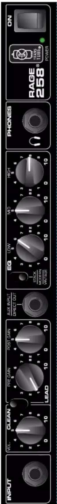PEAVEY Rage 258 - Rage® 258 Configurações recomendadas - 3