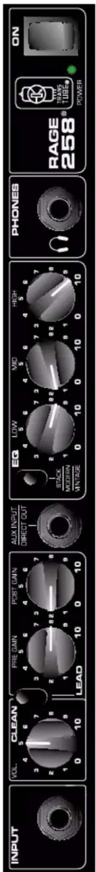 PEAVEY Rage 258 - Rage® 258 Empfohlene Einstellungen - 2