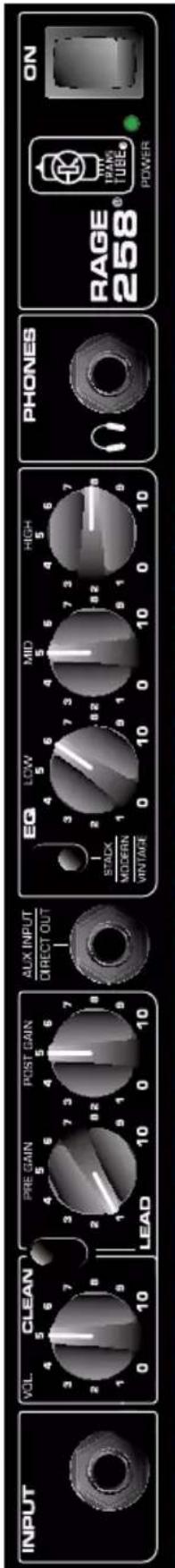 PEAVEY Rage 258 - Rage® 258 Empfohlene Einstellungen - 3