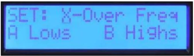 PEAVEY IPR2 3000 - Einstellung: X-Over Freq A Tief B Hoch - 3