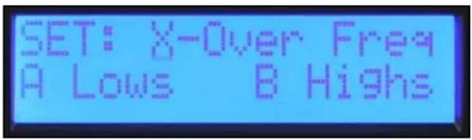 PEAVEY IPR2 3000 - 设置：X-Over Freq A Lows B Highs - 3