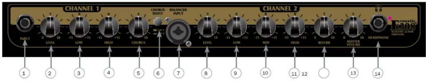 PEAVEY Ecoustic E208 - Pannello anteriore - 1