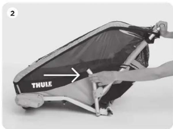 THULE Chariot Cheetah 2 - DEPLIAGE DE LA REMORQUE - 2