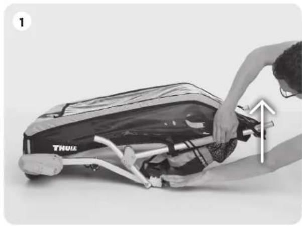 THULE Chariot Cheetah 2 - DEPLIAGE DE LA REMORQUE - 1