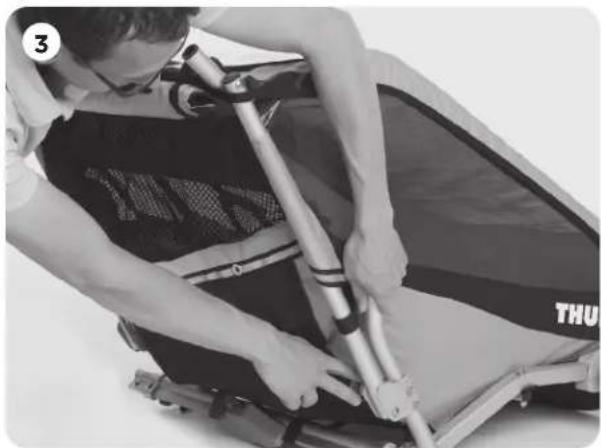 THULE Chariot Cheetah 2 - PLIAGE DE LA REMORQUE - 1