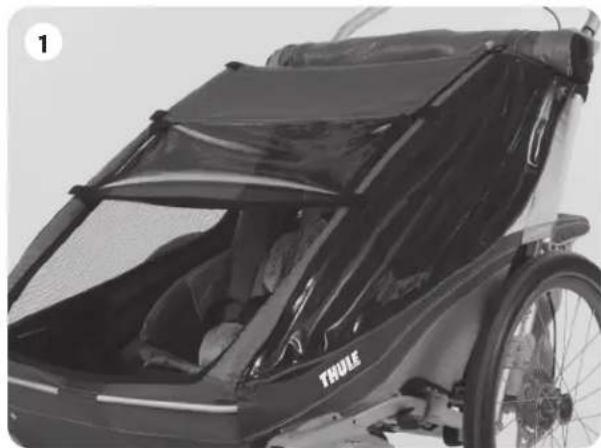 THULE Chariot CX 2 - Utilisation de la viseire - 1